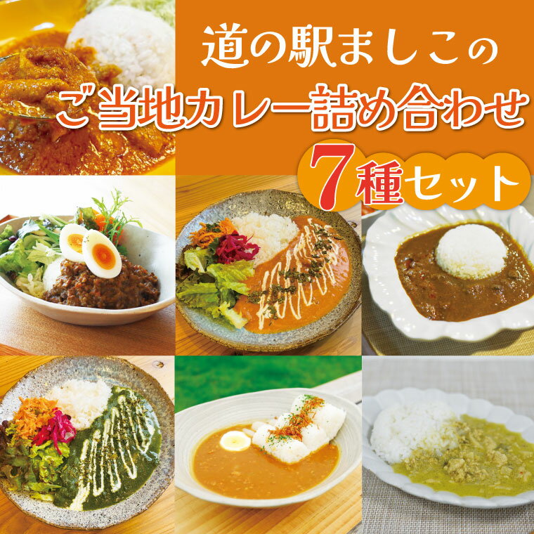 楽天ふるさと納税　【ふるさと納税】道の駅ましこのご当地カレー詰め合わせ　7種セット(AA024)