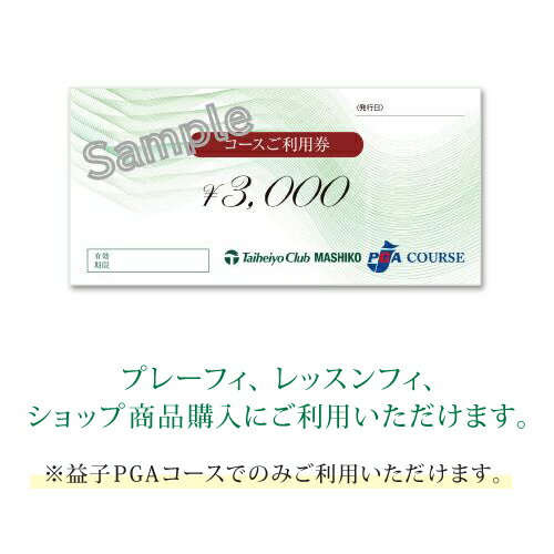 【ふるさと納税】益子PGAコース　コースご利用券（3,000円分）（CC004）