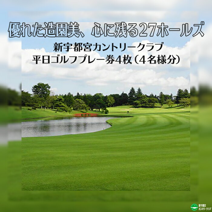 【ふるさと納税】新宇都宮カントリークラブ平日ゴルフプレー券/4枚(4名様分)