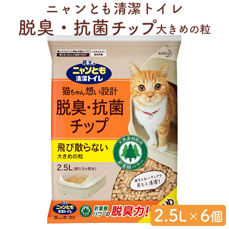 【ふるさと納税】ニャンとも清潔トイレ 脱臭・抗菌チップ　大きめの粒　2.5L※着日指定不可のサムネイル