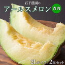 20位! 口コミ数「0件」評価「0」〈先行予約受付〉石下農園のアールスメロン〈青肉〉 2Lサイズ 2玉セット ｜ 果物 フルーツ メロン 国産 アールスメロン ギフト 贈答※着･･･ 