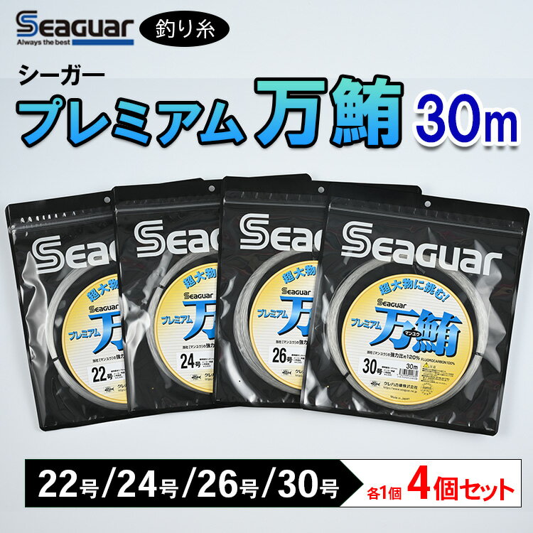 18位! 口コミ数「0件」評価「0」釣り糸（Seaguar）シーガープレミアム万鮪 30m「22号/24号/26号/30号」4個セット※着日指定不可