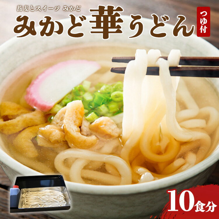 【ふるさと納税】みかど華うどん10食分 つゆ付 手作り うどん麺 うどん 国産 栃木県 壬生町※着日指定不可