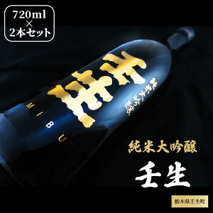 【ふるさと納税】純米大吟醸 壬生 720ml 2本セット【化粧箱付】日本酒 ギフト お酒 プレゼント 栃木県壬生町※着日指定不可