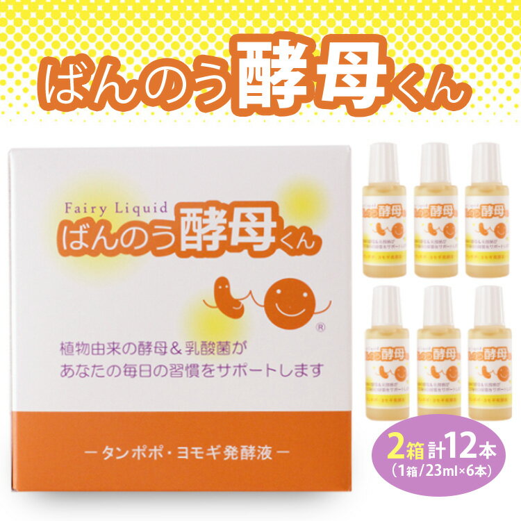 【ふるさと納税】栃木県塩谷町で製造　ばんのう酵母くん(23ml×6本)　2箱