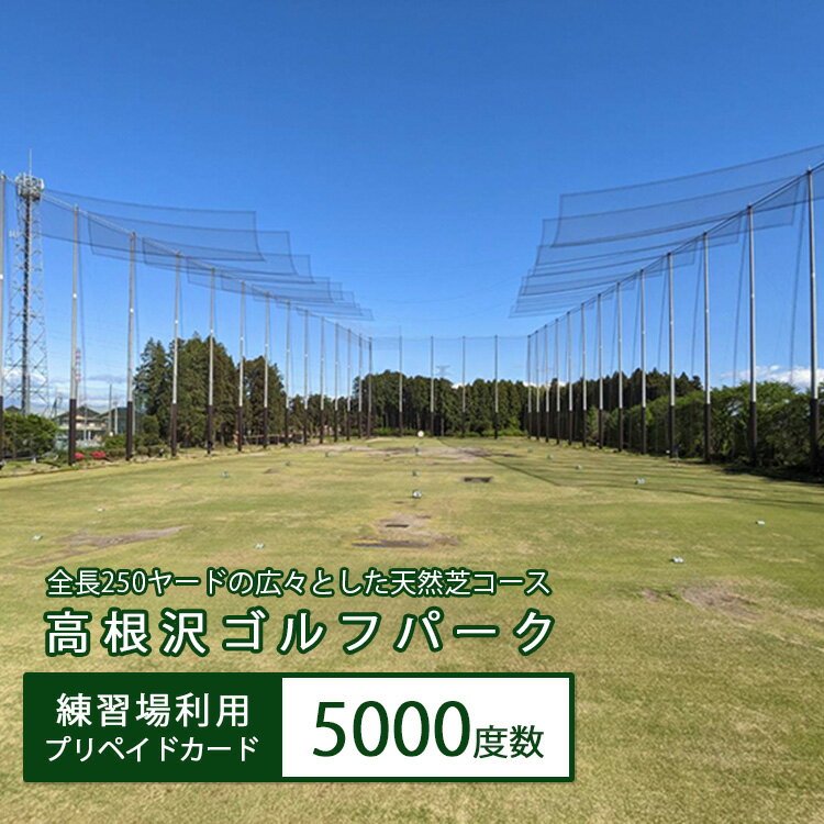 高根沢ゴルフパーク練習場利用プリペイドカード（5000度数）※着日指定不可