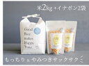 絶品！もっちり那須米2kg＆サクサクやみつきイナポン2袋セット お米 精米 国産 栃木県 那須町産 ポン菓子 〔A-19〕