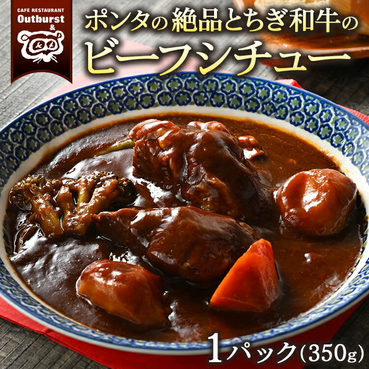 ポンタの絶品とちぎ和牛のビーフシチュー 1パック(350g) | シチュー 肉 牛 和牛 お肉 牛肉 おかず 洋食 国産 栃木県 那須町 〔P-133〕※着日指定不可