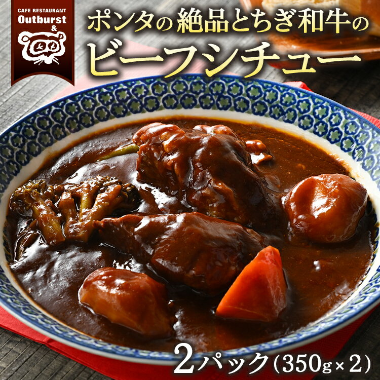 ポンタの絶品とちぎ和牛のビーフシチュー 2パック(700g) | シチュー 肉 牛 和牛 お肉 牛肉 おかず 洋食 国産 栃木県 那須町 〔P-134〕※着日指定不可