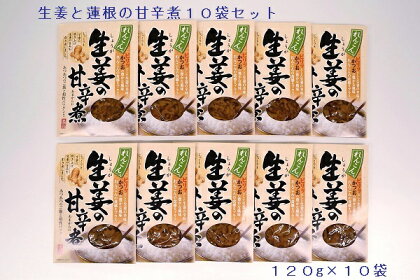 R5-93　生姜と蓮根の甘辛煮10袋セット（120g×10袋）