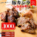 【ふるさと納税】豚カシラ肉 4点セット200g×4パック 計800g+トロホルモン200g | 豚カシラ肉 カシラ肉 トロホルモン 豚ホルモン 豚肉 焼肉 お取...