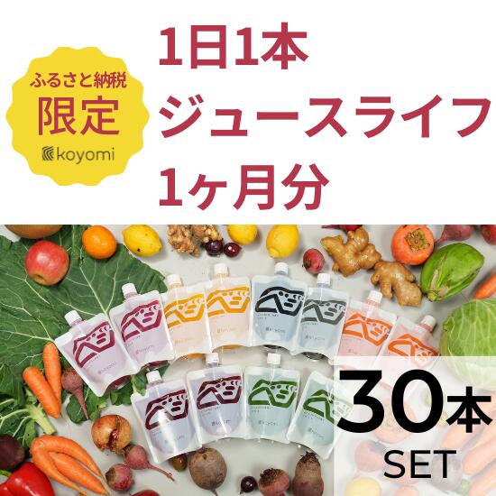 【ふるさと納税】オーガニック野菜のコールドプレスジュース 「1日1本ジュースライフ1ヶ月分（ジュース30本）」