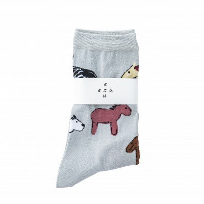 [ezu]horses chattering socks ◆靴下◆おしゃれ◆ジャガード編み◆お馬