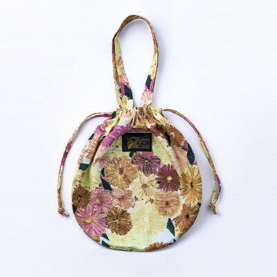 [ezu]color swatch circle bag 赤い花