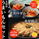 【ふるさと納税】【太田市うまいもんセット】武井のキムチ×金星餃子【複数個口で配送】【配送不可地域:離島】【4014403】