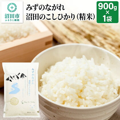 令和5年産 沼田のこしひかり「みずのながれ」お試し六合 900g 精米 白米 コシヒカリ