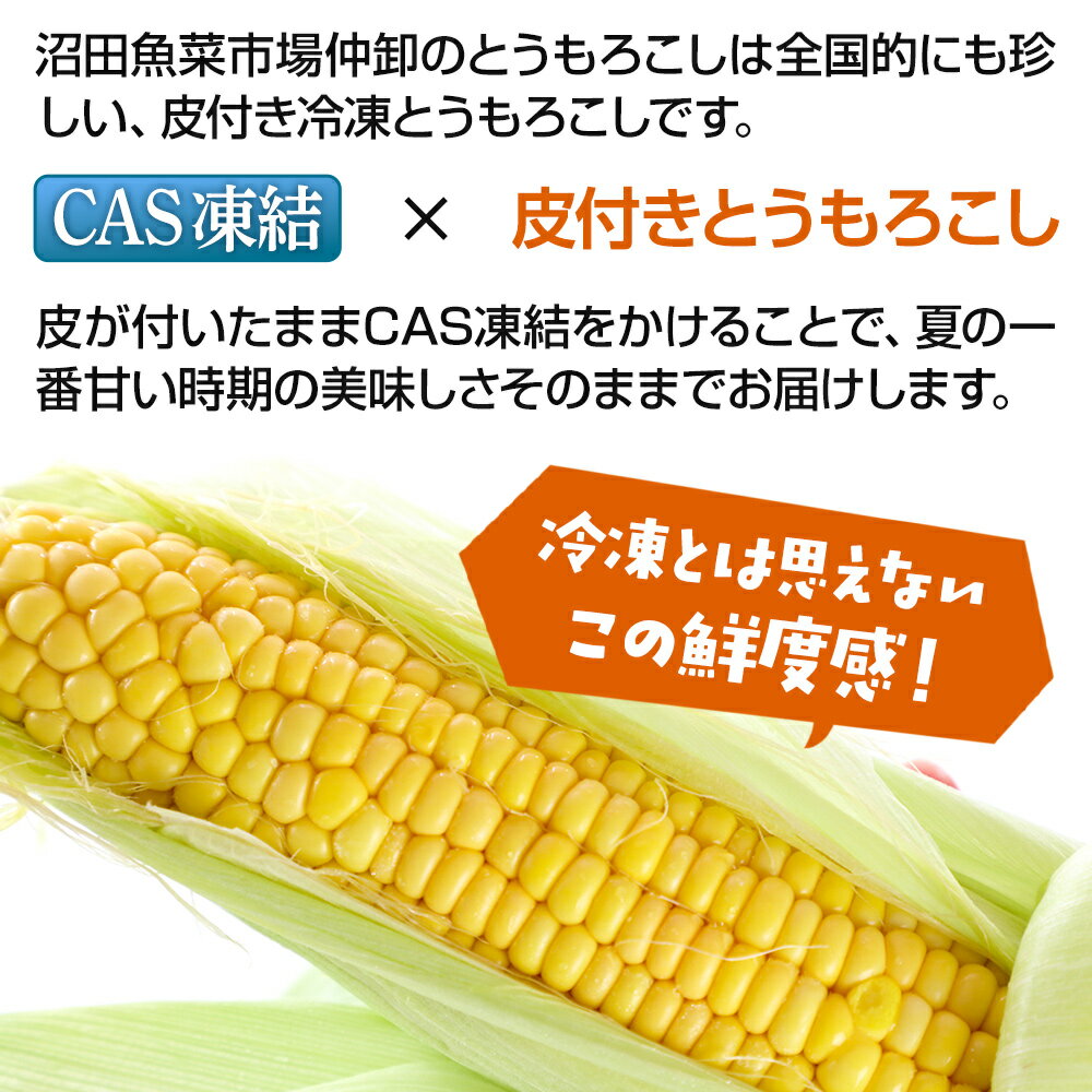 【ふるさと納税】CAS印 利根沼田産 皮付き とうもろこし 5本 株式会社沼田魚菜市場仲卸