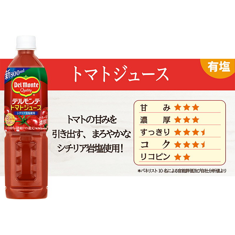 【ふるさと納税】デルモンテ トマトジュース（有塩）800ml×15本セット 群馬県沼田市製造製品