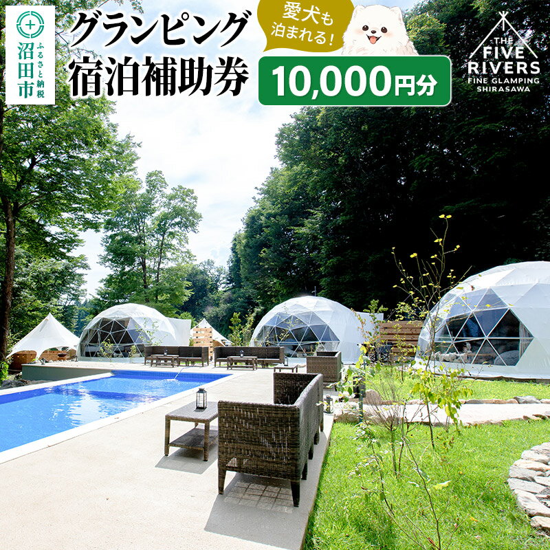 群馬県沼田市 グランピング宿泊利用補助券 10,000円分 THE FIVE RIVERS FINE GLAMPING 群馬 白沢