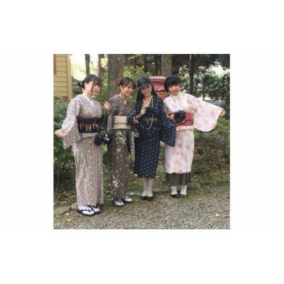 【ふるさと納税】和結のレトロモダンな館林紬きものでまち歩き体験チケット(1名様分)【1336070】 3