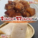 【ふるさと納税】雷こんにゃくと生芋こんにゃくセット (4パック入) 特製タレ付 蒟蒻 煮物 料理 コンニャク 群馬県 国産 F4H-0201