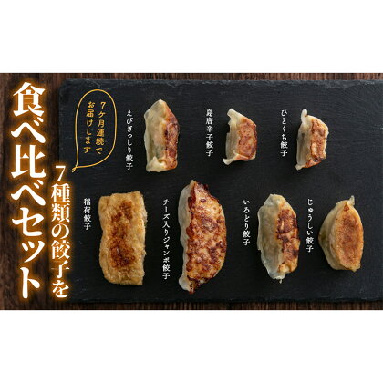 【定期便】7ヵ月連続 餃子工房いろどり食べ比べセット 冷凍生餃子 ぎょうざ ギョウザ 惣菜 F4H-0216