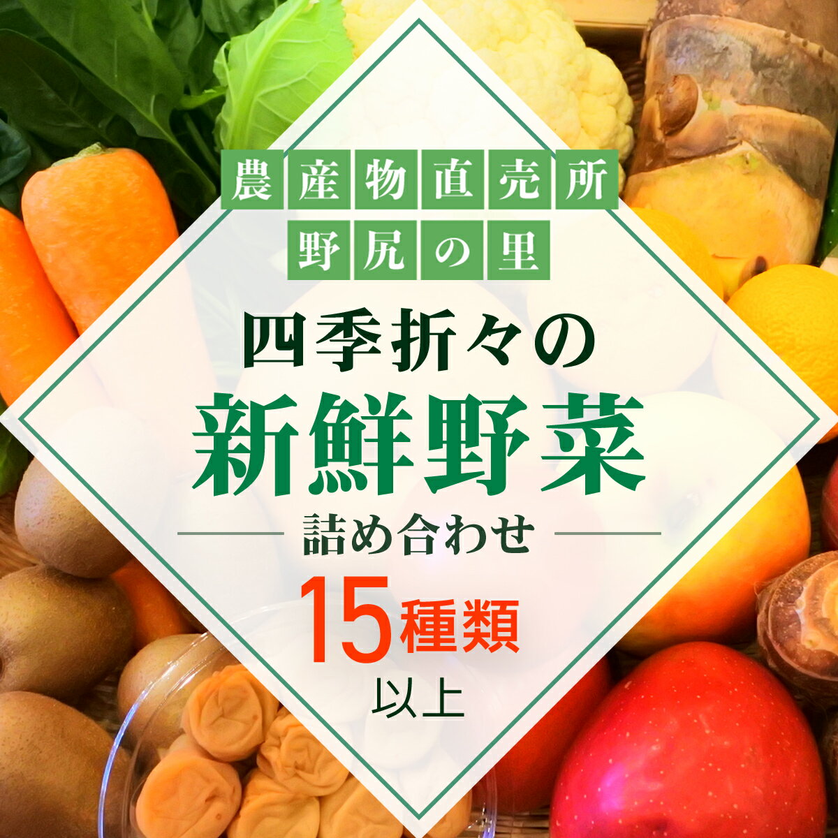 【ふるさと納税】四季折々の新鮮野菜詰め合わせ　旬をお届け!　【15種類以上】ANAR008