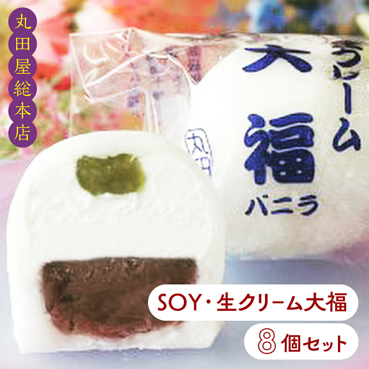 SOY・生クリーム大福8個セット ANQ019/ お取り寄せグルメ 和菓子 餅 スイーツ 手作り 詰合せ 送料無料 群馬県