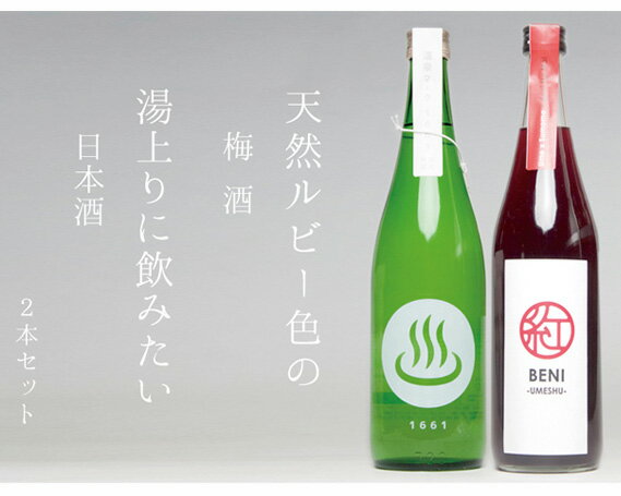 No 1 梅酒 Beni 日本酒 温泉マーク1661 7ml 2本セット お酒 日本酒 梅酒 セット 群馬県 ふるさと納税バイブル