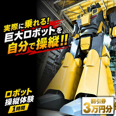 【ふるさと納税】【実際に乗れる!】搭乗型ロボット操縦体験 1時間|榊原機械 工場見学付き(割引券30,000円分)【1782149】
