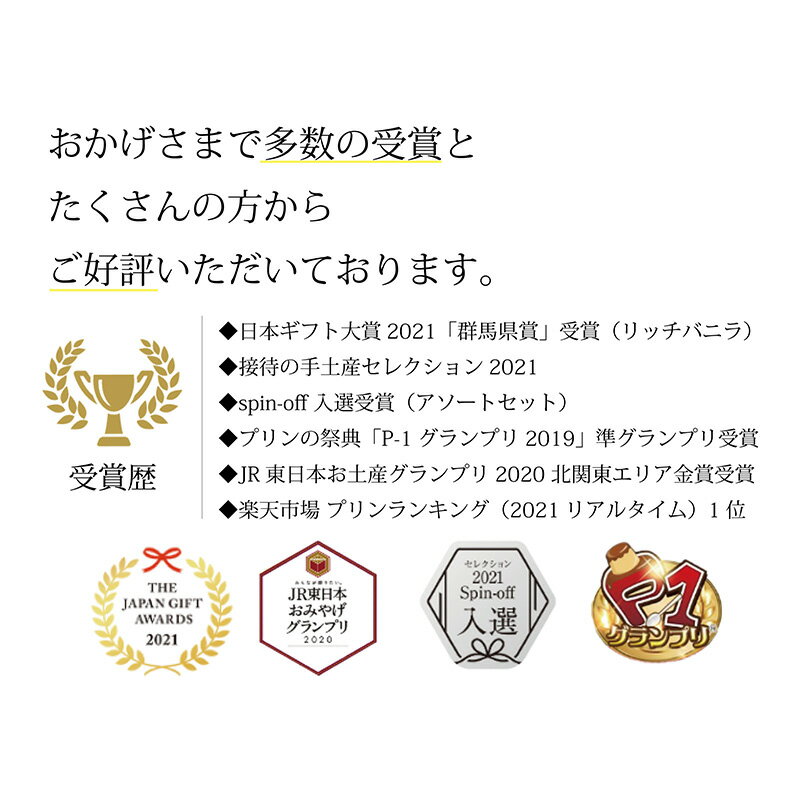 【ふるさと納税】TVで紹介☆ 群馬ファーマーズプリン「リッチ・バニラ」6個入 詰め合わせ 手土産 おやつ デザート スイーツ こだわり F21K-092