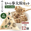 【ふるさと納税】 【3カ月定期便】下仁田納豆 有機納豆いっ歩(大粒納豆)12個×3回お届け 群馬県 下仁田町 国産 ご飯のお供 タレ付 F21K-551