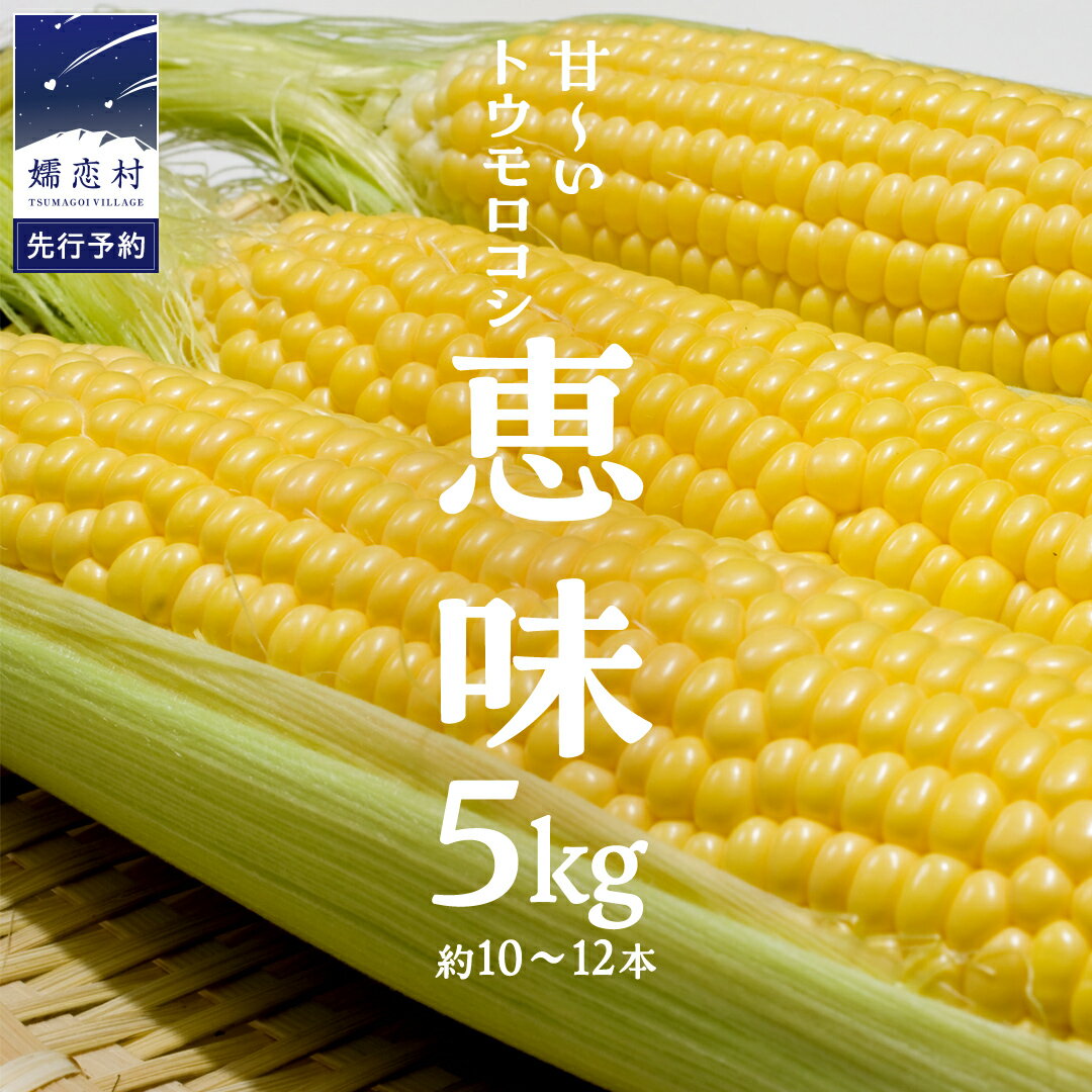 [ 8月 上旬発送開始] 甘〜いトウモロコシ 恵味 5kg 約10〜12本 とうもろこし 産地直送 期間限定 先行予約 人気 朝採り お取り寄せ 関東 群馬