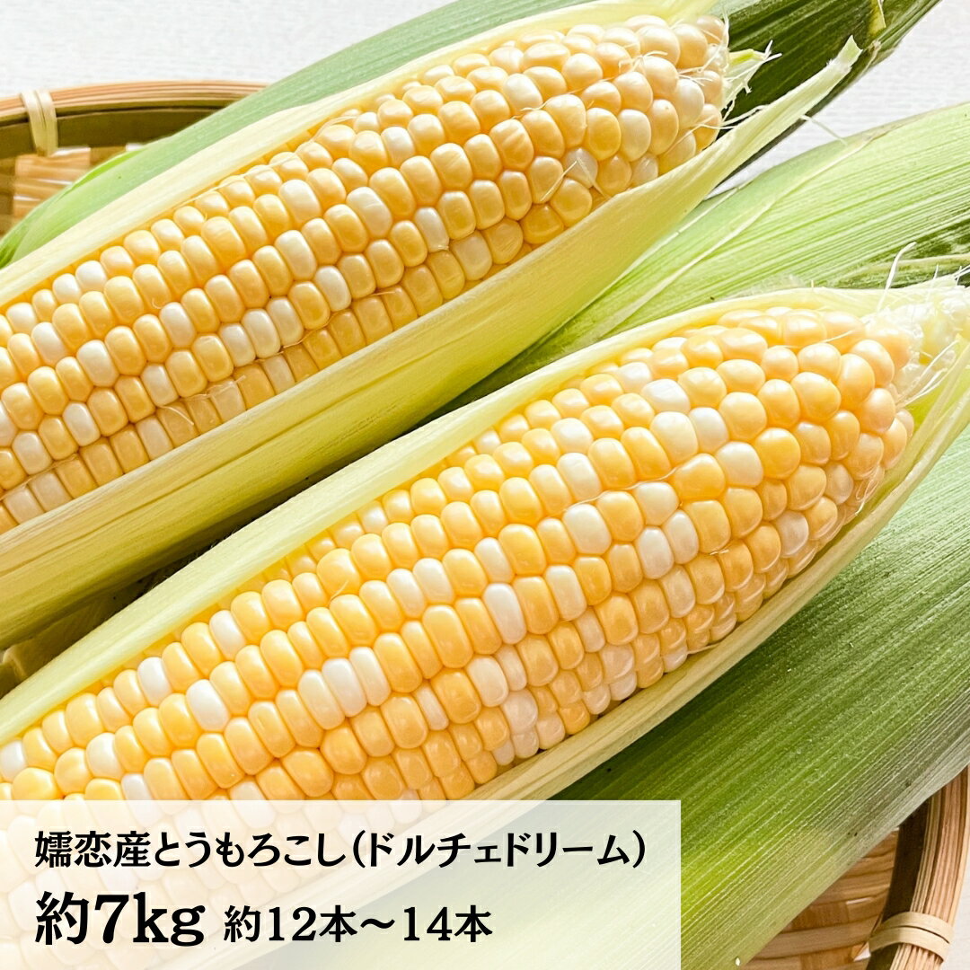【ふるさと納税】【 数量限定 】 嬬恋産 とうもろこし ドルチェドリーム 約12本～14本 約7kg トウモロコシ 大粒 野菜 群馬 産地直送 期間限定 お取り寄せのサムネイル