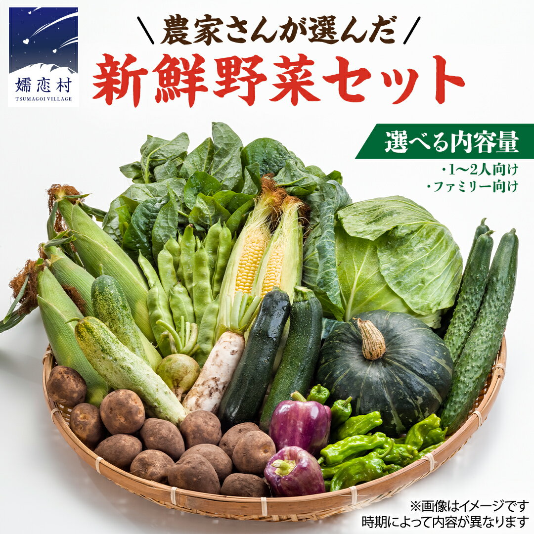 【ふるさと納税】 ＜選べる内容量＞【 9/23入金確認まで 】 嬬恋キャベツ 入り！農家さんが選んだ 新鮮 高原 野菜 セット 先行予約 キャベツ 群馬 野菜 セット 産地直送 詰め合わせ アソート 期間限定 少量 野菜 新鮮 季節の野菜 旬の野菜のサムネイル
