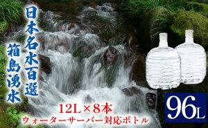 【ふるさと納税】群馬の名水 箱島湧水 エアL 12L×8本 ウォーターサーバー 対応ボトル(2本×4回) 飲料 ドリンク 飲料類 水 ミネラルウォーター 名水 天然水 【飲料・ドリンク・飲料類・水・ミネラルウォーター】