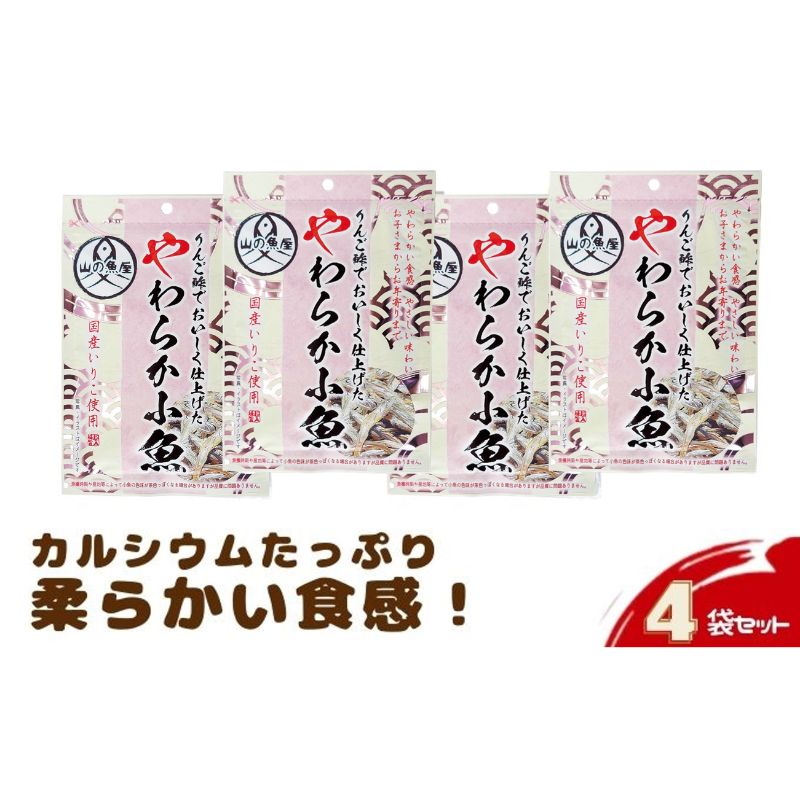 「りんご酢でおいしく仕上げたやわらか小魚」42g×4袋セット　【 お菓子】