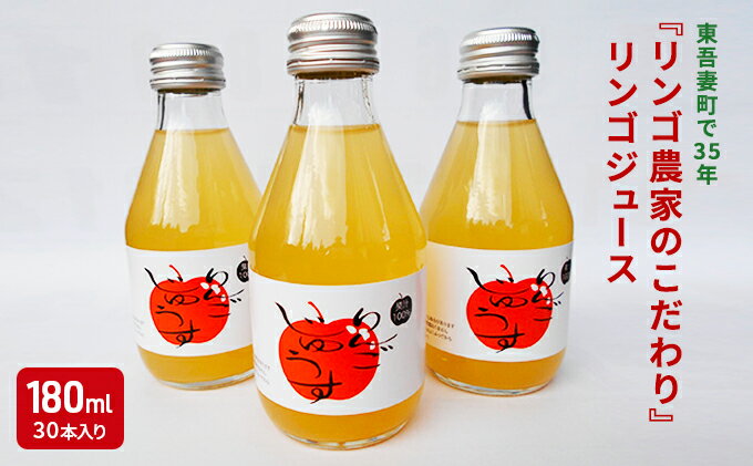 【ふるさと納税】東吾妻町で35年『リンゴ農家のこだわり』リンゴジュース（30本） 飲料類 果汁飲料 飲み物 アップルジュース 贈り物 完熟りんご ふじりんご使用 お中元