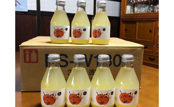 【ふるさと納税】東吾妻町で35年『リンゴ農家のこだわり』リンゴジュース（30本） 飲料類 果汁飲料 飲み物 アップルジュース 贈り物 完熟りんご ふじりんご使用 お中元