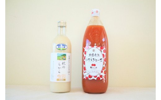 甘酒1本&トマトジュース(大)1本 セット(塩有タイプ)