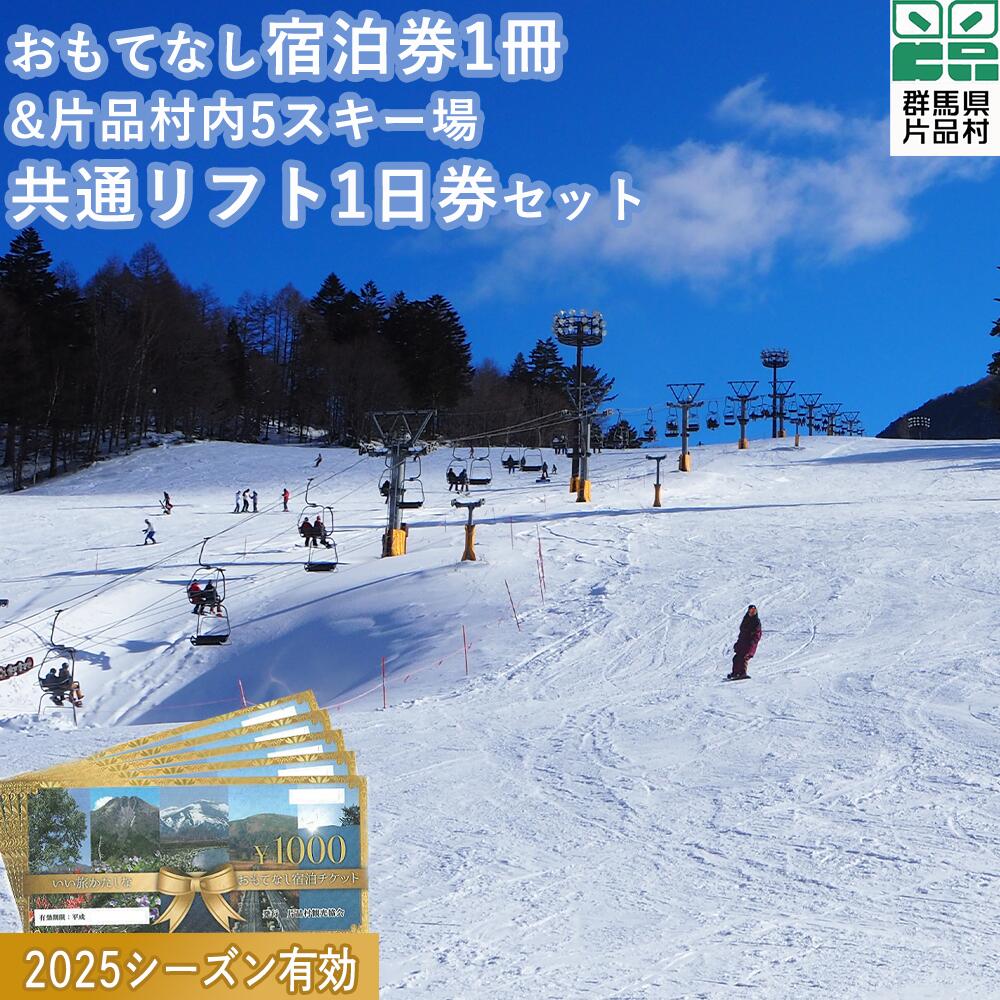 【ふるさと納税】おもてなし宿泊券1冊&共通スキーリフト1日券（引換券）1枚（2024シーズン）セット リフト券 旅行 トラベル クーポン チケット 観光 スキー スノーボード 群馬 片品村