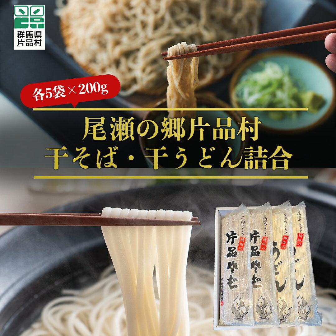 【ふるさと納税】 尾瀬の郷片品村 干そば・干うどん詰合 そば 蕎麦 ソバ うどん 乾麺 お歳暮 年越し