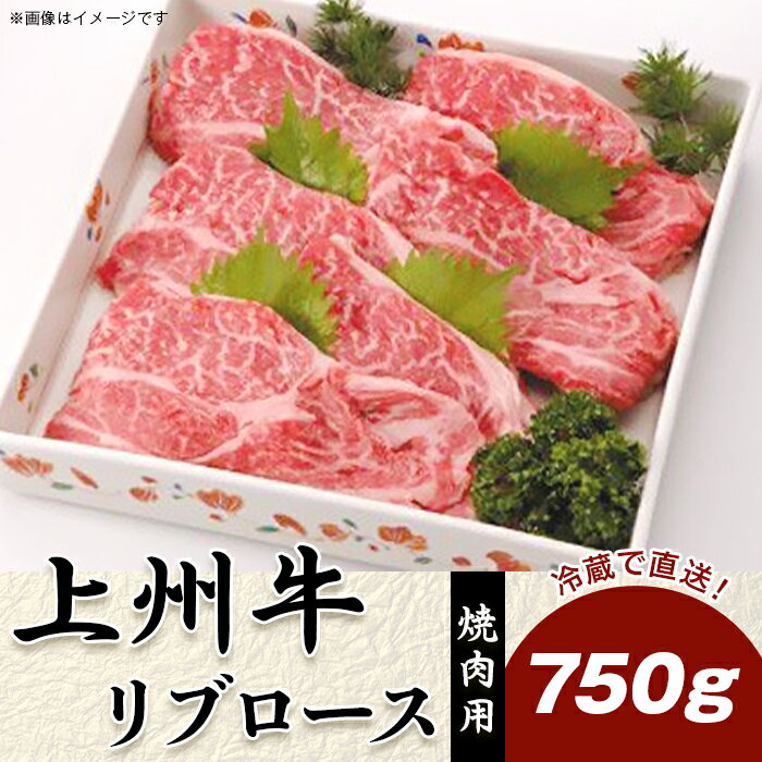【ふるさと納税】上州牛リブロース750g:焼肉用【冷蔵で直送】B-14