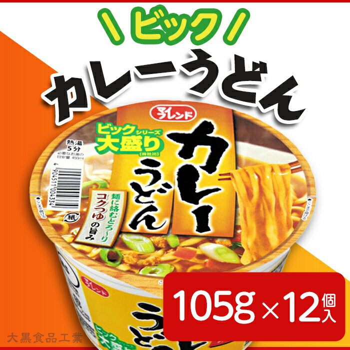 3823 マイフレンド ビック カレーうどん 105g×12個入[大黒食品工業]