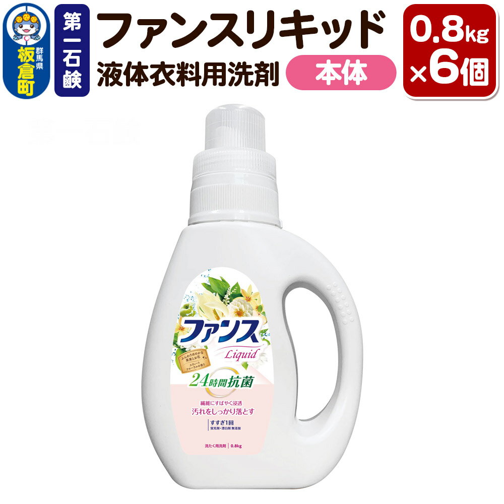 第一石鹸 ファンスリキッド 液体衣料用洗剤 本体 0.8kg×6個