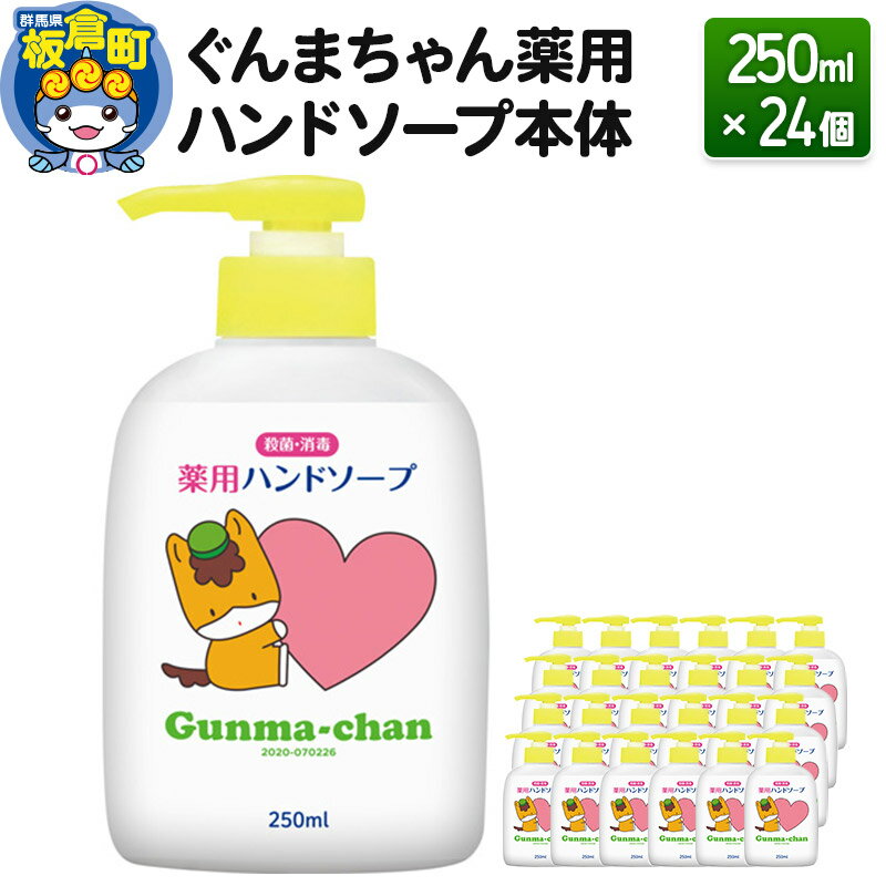 ぐんまちゃん薬用ハンドソープ本体(250ml)×24個入り