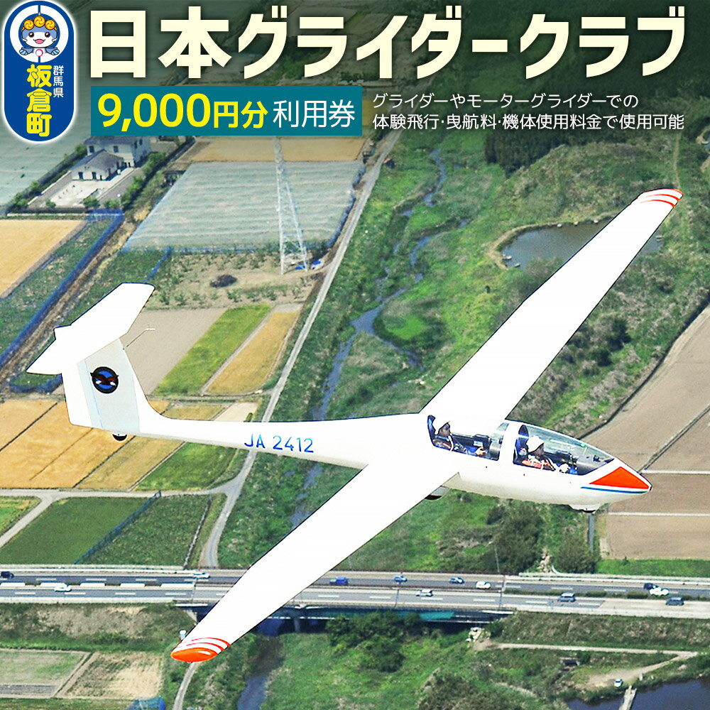 【ふるさと納税】日本グライダークラブ 利用券 9,000円 チケット グライダー 体験