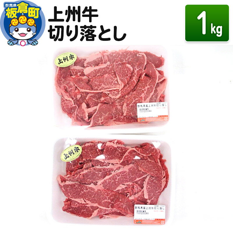 3位! 口コミ数「1件」評価「5」上州牛切り落とし 1kg(500g×2) 和牛ブランド 国産牛 冷凍 肉じゃが 牛丼 小分け カレー