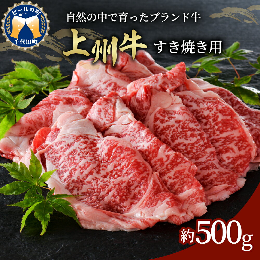 上品な味と風味を楽しめる！上州牛肩ロース！牛肉 上州牛 国産 ブランド牛 すき焼き しゃぶしゃぶ　【ふるさと納税】牛肉 すき焼き 肩ロース 国産 【上州牛】 500gブランド牛 肉 冷凍 しゃぶしゃぶ 送料無料 お取り寄せ ギフト 贈り物 プレゼント キャンプ ソロキャン バーベキュー お祝い おすすめ コロナ