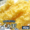 【ふるさと納税】業務用手揚げ天ぷら(イカ天)40個|レンジ調理 レンチン 冷凍食品 惣菜 おかず 天丼 簡単調理 時短